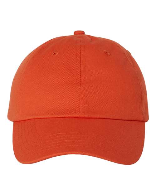 Valucap VC300A Bio-Washed Classic Dad Hat - Orange - front