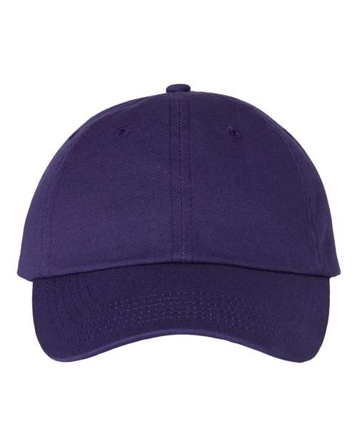 Valucap VC300A Bio-Washed Classic Dad Hat - Purple - front