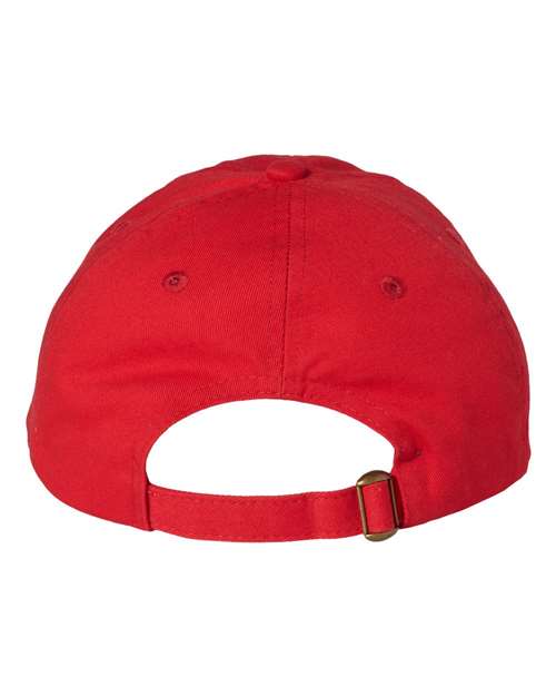Valucap VC300A Bio-Washed Classic Dad Hat - Red - back