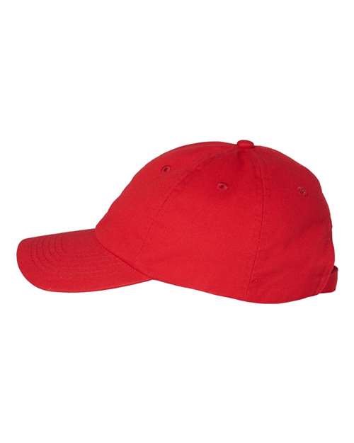 Valucap VC300A Bio-Washed Classic Dad Hat - Red - side
