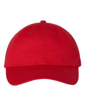 Valucap VC300A Bio-Washed Classic Dad Hat - Red - front