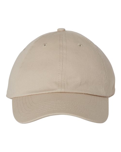 Valucap VC300A Bio-Washed Classic Dad Hat - Stone - front