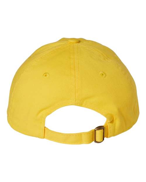 Valucap VC300A Bio-Washed Classic Dad Hat - Yellow - back