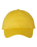 Valucap VC300A Bio-Washed Classic Dad Hat - Yellow - front