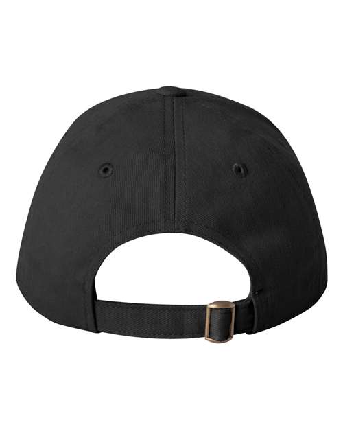 Valucap 9910 Heavy Brushed Twill Structured Cap - Black - back