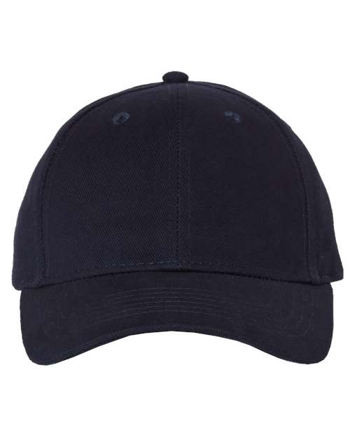 Valucap 9910 Heavy Brushed Twill Structured Cap - Navy - front