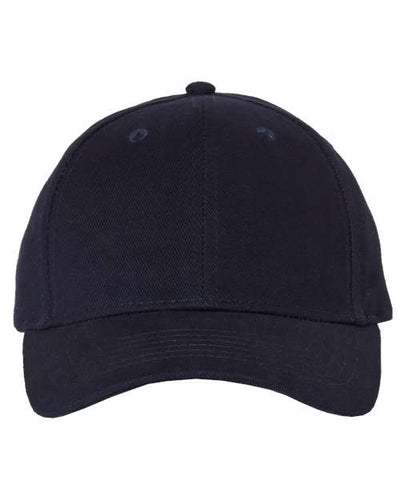 Valucap 9910 Heavy Brushed Twill Structured Cap - Navy - front