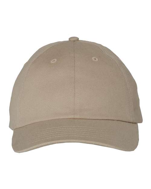 Valucap VC200 Brushed Twill Cap - Khaki - front