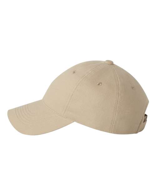 Valucap 9610 Heavy Brushed Twill Unstructured Cap - Khaki - side