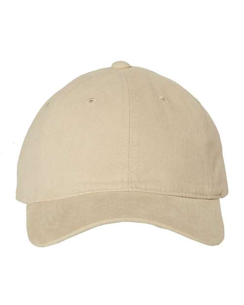 Valucap 9610 Heavy Brushed Twill Unstructured Cap - Khaki - front