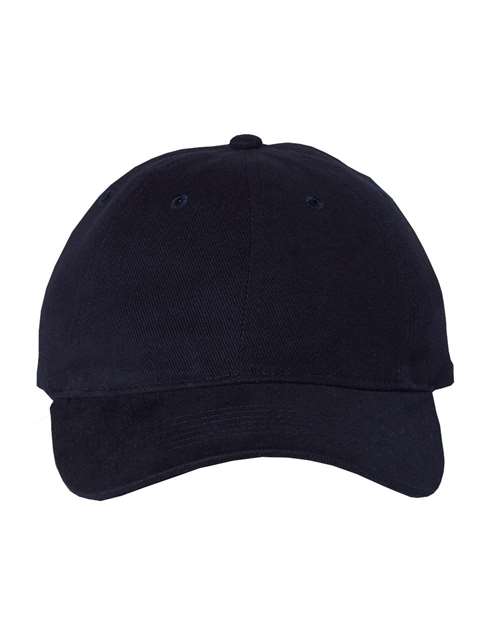 Valucap 9610 Heavy Brushed Twill Unstructured Cap - Navy - front