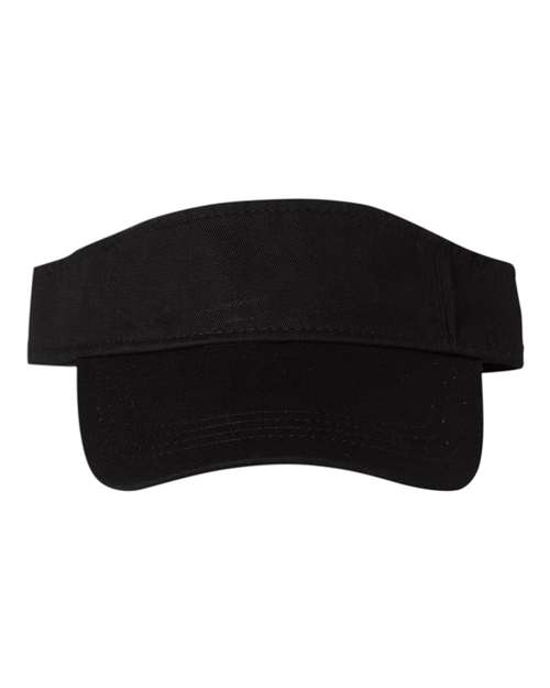 Valucap VC500 Bio-Washed Visor - Black - front