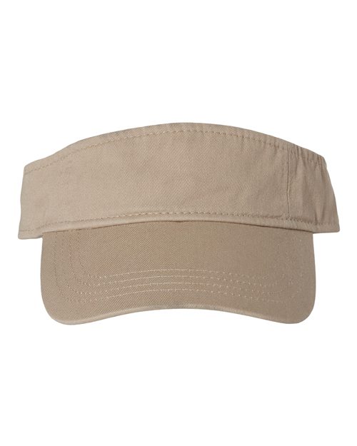 Valucap VC500 Bio-Washed Visor - Khaki - front