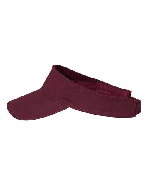 Valucap VC500 Bio-Washed Visor - Maroon - side