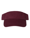 Valucap VC500 Bio-Washed Visor - Maroon - front