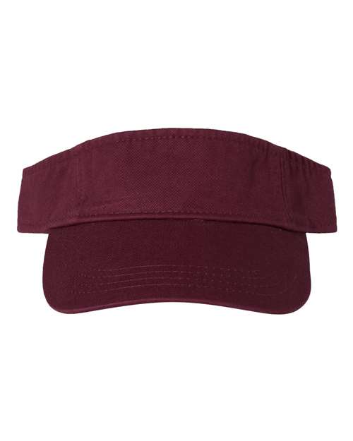 Valucap VC500 Bio-Washed Visor - Maroon - front