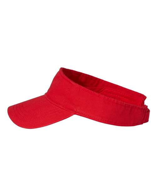 Valucap VC500 Bio-Washed Visor - Red - side