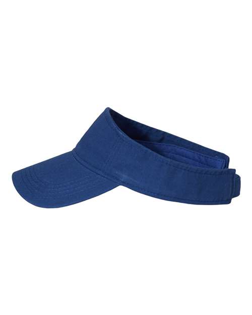 Valucap VC500 Bio-Washed Visor - Royal Blue - side