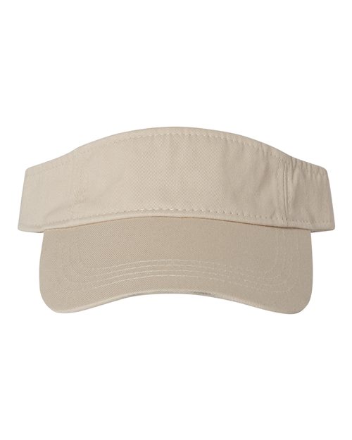 Valucap VC500 Bio-Washed Visor - Stone - front