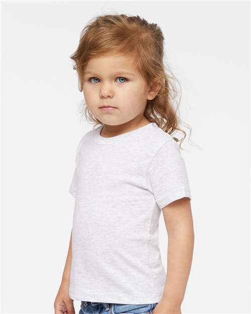 Rabbit Skins 3401 Infant Cotton Jersey Tee - Ash - model side