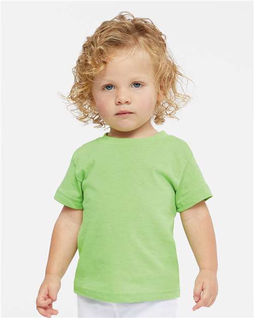 Rabbit Skins 3401 Infant Cotton Jersey Tee - Key Lime - model front