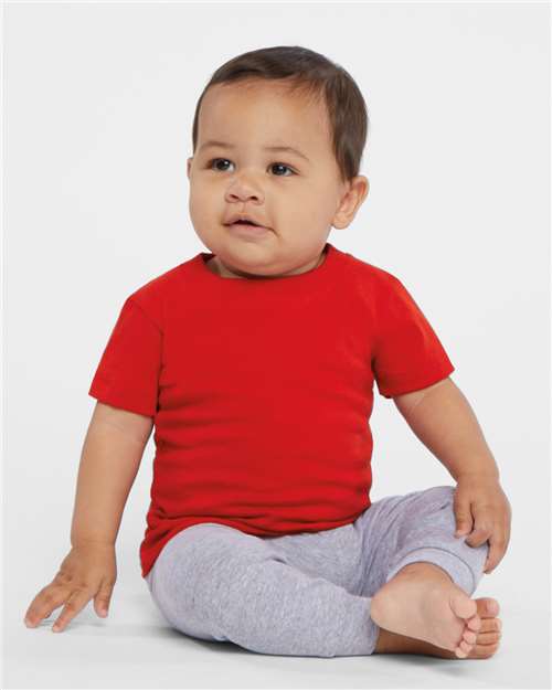 Rabbit Skins 3401 Infant Cotton Jersey Tee - Red - model front