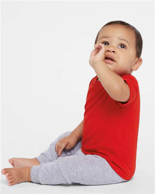 Rabbit Skins 3401 Infant Cotton Jersey Tee - Red - model side
