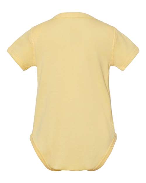Rabbit Skins 4400 Infant Baby Rib Bodysuit - Banana - back