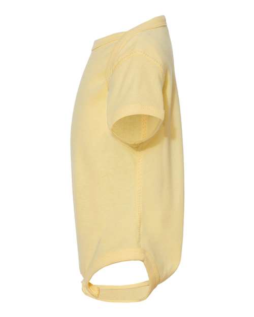 Rabbit Skins 4400 Infant Baby Rib Bodysuit - Banana - side