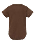 Rabbit Skins 4400 Infant Baby Rib Bodysuit - Brown - back