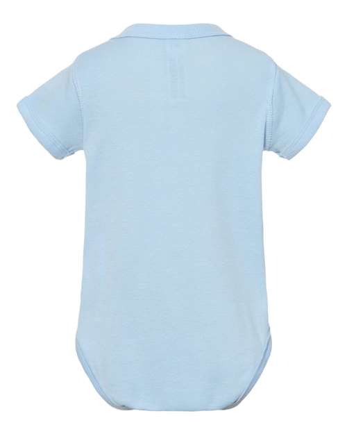 Rabbit Skins 4400 Infant Baby Rib Bodysuit - Light Blue - back