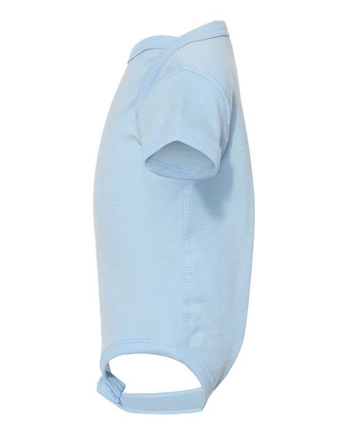 Rabbit Skins 4400 Infant Baby Rib Bodysuit - Light Blue - side