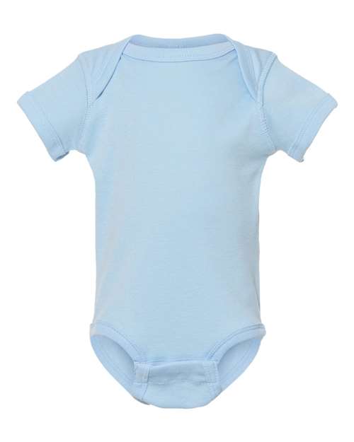 Rabbit Skins 4400 Infant Baby Rib Bodysuit - Light Blue - front