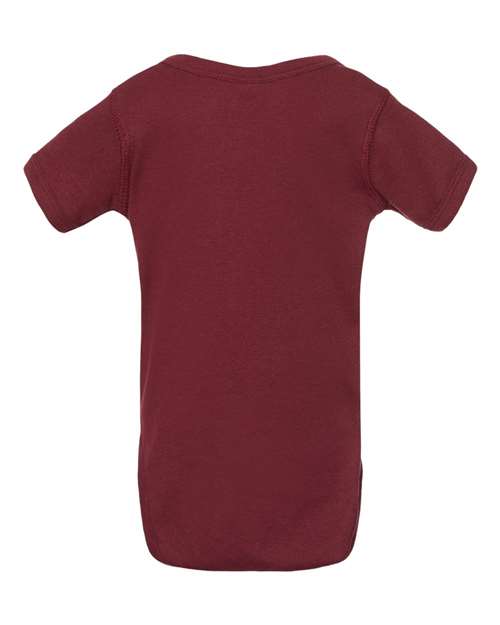 Rabbit Skins 4400 Infant Baby Rib Bodysuit - Maroon - back