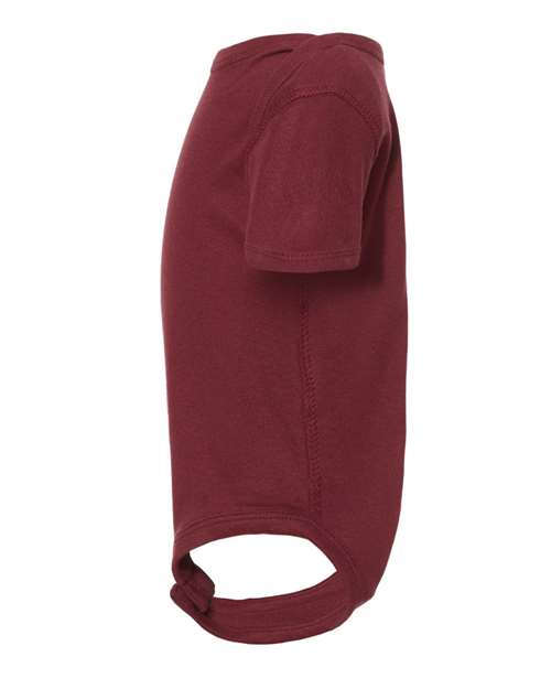 Rabbit Skins 4400 Infant Baby Rib Bodysuit - Maroon - side