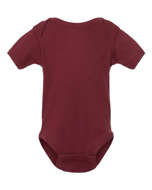 Rabbit Skins 4400 Infant Baby Rib Bodysuit - Maroon - front