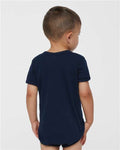 Rabbit Skins 4400 Infant Baby Rib Bodysuit - Navy - model back