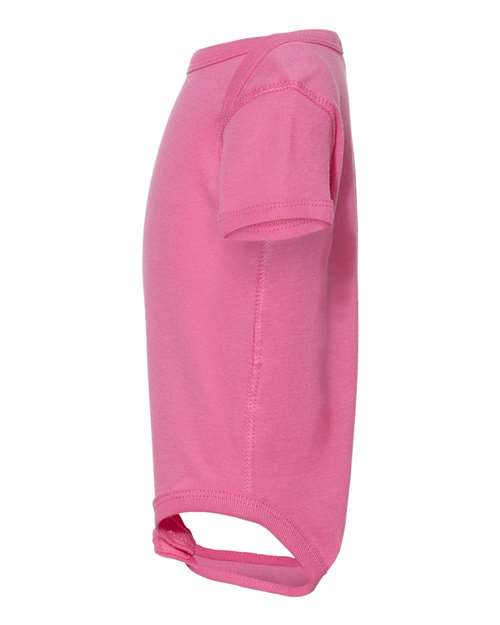 Rabbit Skins 4400 Infant Baby Rib Bodysuit - Raspberry - side