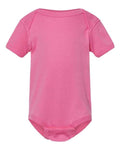 Rabbit Skins 4400 Infant Baby Rib Bodysuit - Raspberry - front