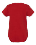 Rabbit Skins 4400 Infant Baby Rib Bodysuit - Red - back