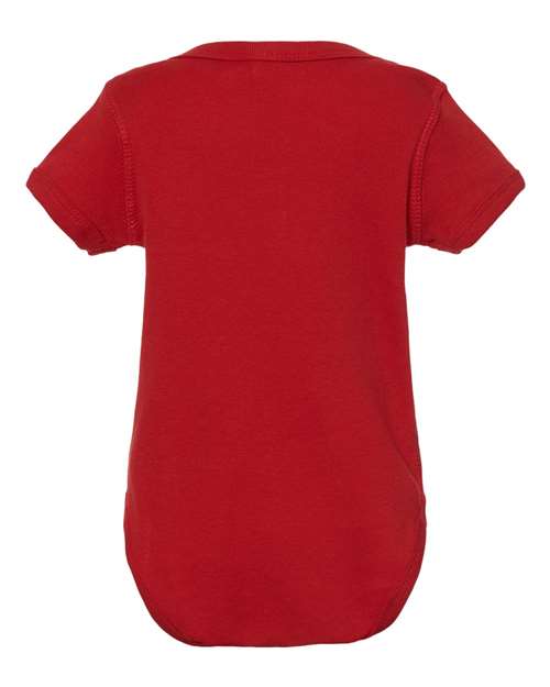 Rabbit Skins 4400 Infant Baby Rib Bodysuit - Red - back