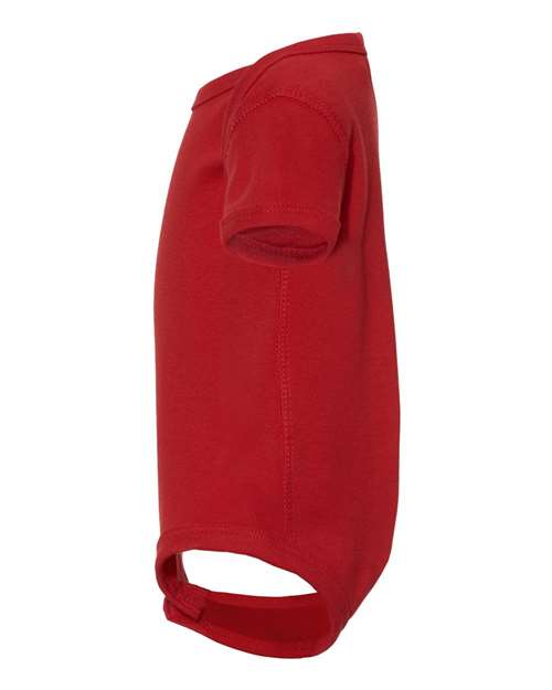 Rabbit Skins 4400 Infant Baby Rib Bodysuit - Red - side