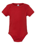 Rabbit Skins 4400 Infant Baby Rib Bodysuit - Red - front