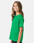 Hanes 5370 Youth EcoSmart T-Shirt - Kelly Green - model side