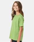 Hanes 5370 Youth EcoSmart T-Shirt - Lime - model side