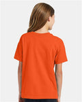 Hanes 5370 Youth EcoSmart T-Shirt - Orange - model back