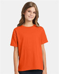 Hanes 5370 Youth EcoSmart T-Shirt - Orange - model front