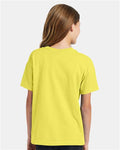 Hanes 5370 Youth EcoSmart T-Shirt - Yellow - model back