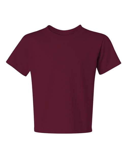 Jerzees 29BR Youth Dri-Power 50/50 T-Shirt - Maroon - front