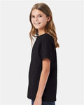 Hanes 5480 Youth Essential-T T-Shirt - Black - model side